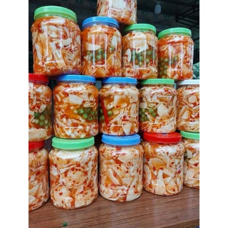 Măng tre măng trúc ngâm tỏi ớt đặc sản yên bái hộp 1kg