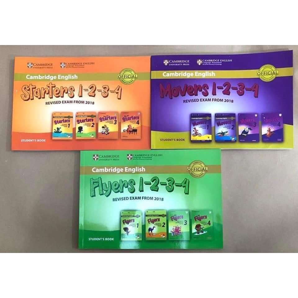 (Siêu tiết kiệm) Bộ test gộp Starters Movers Flyers 1 đến 4