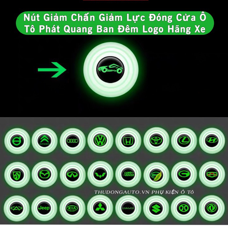 Nút Cao Su Giảm Chấn Giảm Lực Đóng Cửa Ô Tô Phát Quang Ban Đêm- Chống Sốc Bảo Vệ Cánh Cửa Xe Ô Tô (Loại 1)