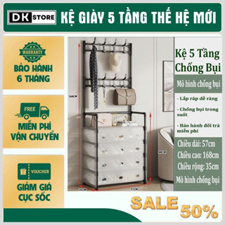 Kệ Để Giày Đa Năng 4-5 Tầng Kèm Chỗ Treo Quần Áo Tiện Lợi