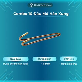 Combo 10 đầu mỏ hàn xung hợp kim đồng - mũi hàn xung, đầu mỏ hàn bh lỗi 1-1 trong 7 ngày