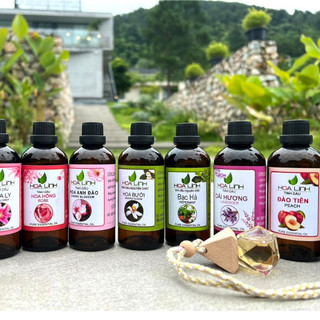 Tinh dầu bạc Hà , Quế ,Sả chanh 100% nguyên chất HOALINH : chai 50ml Tặng vỏ lọ treo xe