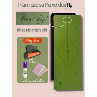 Thảm tập chống trượt cao su xơ dừa định tuyến, thảm yoga cao cấp thấm mồ hôi cho người tập yoga, thảm tập yoga khắc tên