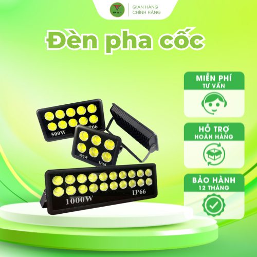 Đèn LED pha cốc 200W 300W 400W 500W IP66 - chống nước - chiếu sáng ngoài trời, đèn đường, sân bóng