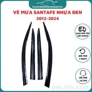 Vè Che Mưa Xe Hyundai Santafe 2012-2024 nhựa đen