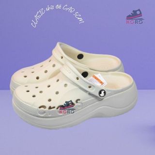 Cross nữ hách dáng   đế cao band crush clog dép sục nữ 5cm cao cấp độn đế êm chân KOROCHU
