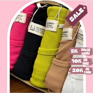 Combo Set 5 Áo Ba Lỗ Croptop Tăm Lạnh QC Nhiều Màu Năng Động Phối Áo Vest Blazer Khoác Jeans Livi Bigsize