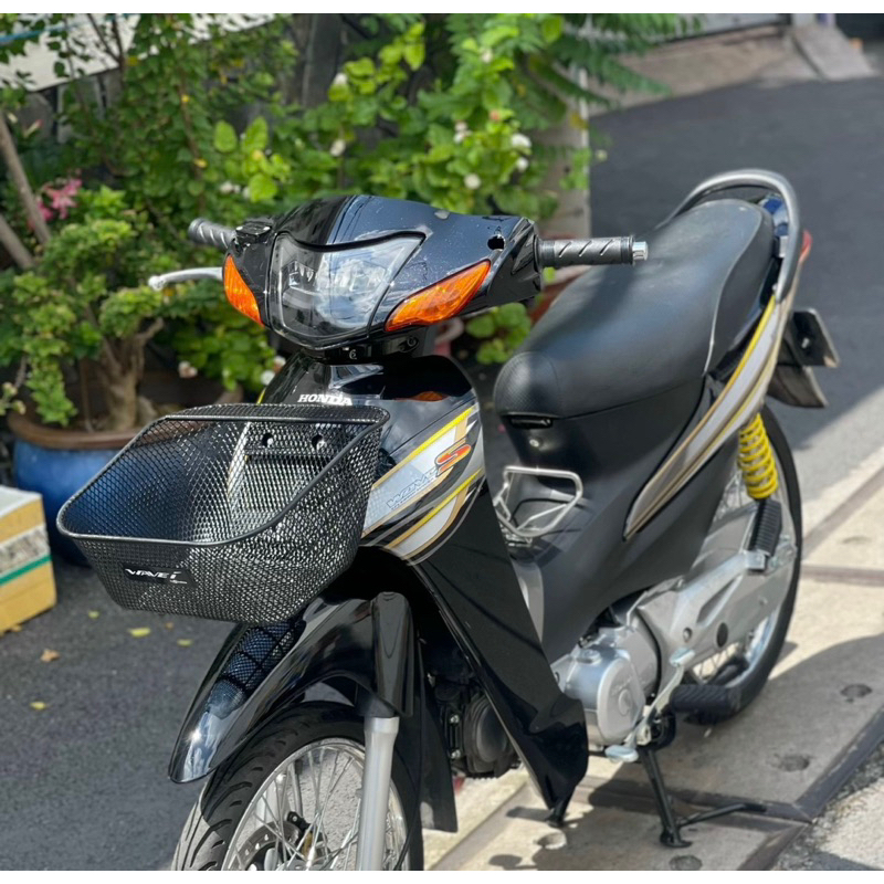 tem Wave S 100 màu xám đen- Tem decal 3 lớp