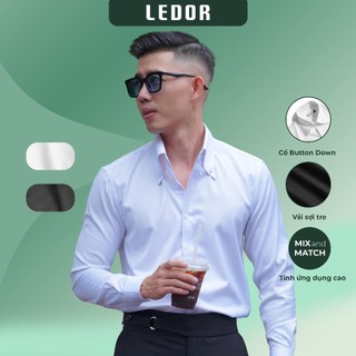 Sơ mi nam BASIC LEDOR cổ Button down form slim-fit sang trọng, lịch lãm
