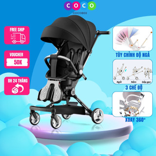 Xe đẩy 2 chiều gấp gọn cho bé cao cấp COCOBEE, xe đẩy cho bé có chế độ giảm sốc, xoay 360 độ, tiện dụng cho mẹ và bé