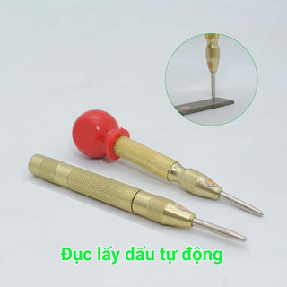 Đục lấy dấu, định tâm lỗ, bông tu lấy dấu tự động 130mm - dụng cụ định vị lỗ khoan gỗ nhôm sắt inox