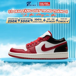 Giày air jordan 1 low reverse black toe 553558-163 đỏ đen bản auth bao check full box