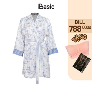Áo choàng kimono lụa satin iBasic SW055