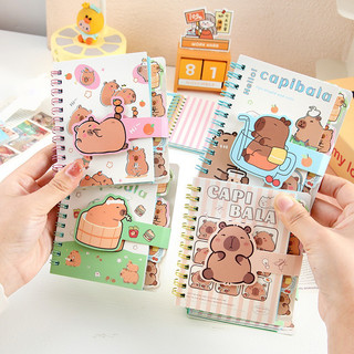 Sổ Khâu Bìa Lụa 128 trang A6, A7 Cute Kẻ Ngang Hình Hoạt Hình , Cô Gái