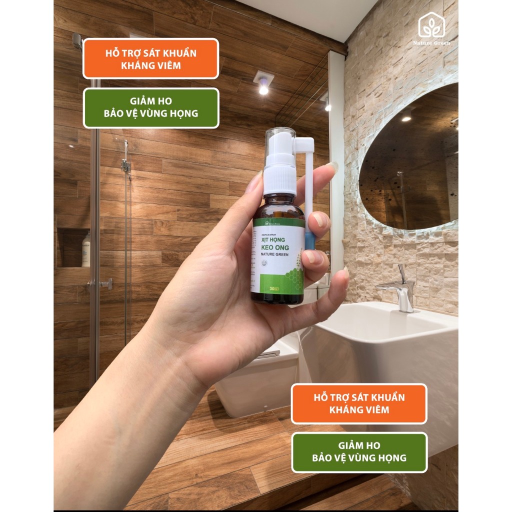 Xịt Họng Keo Ong - Nature Green - Lọ 30ml