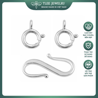 Khóa vòng bạc Tlee chữ S và khóa chốt bấm tròn TLEE JEWELRY PK0109