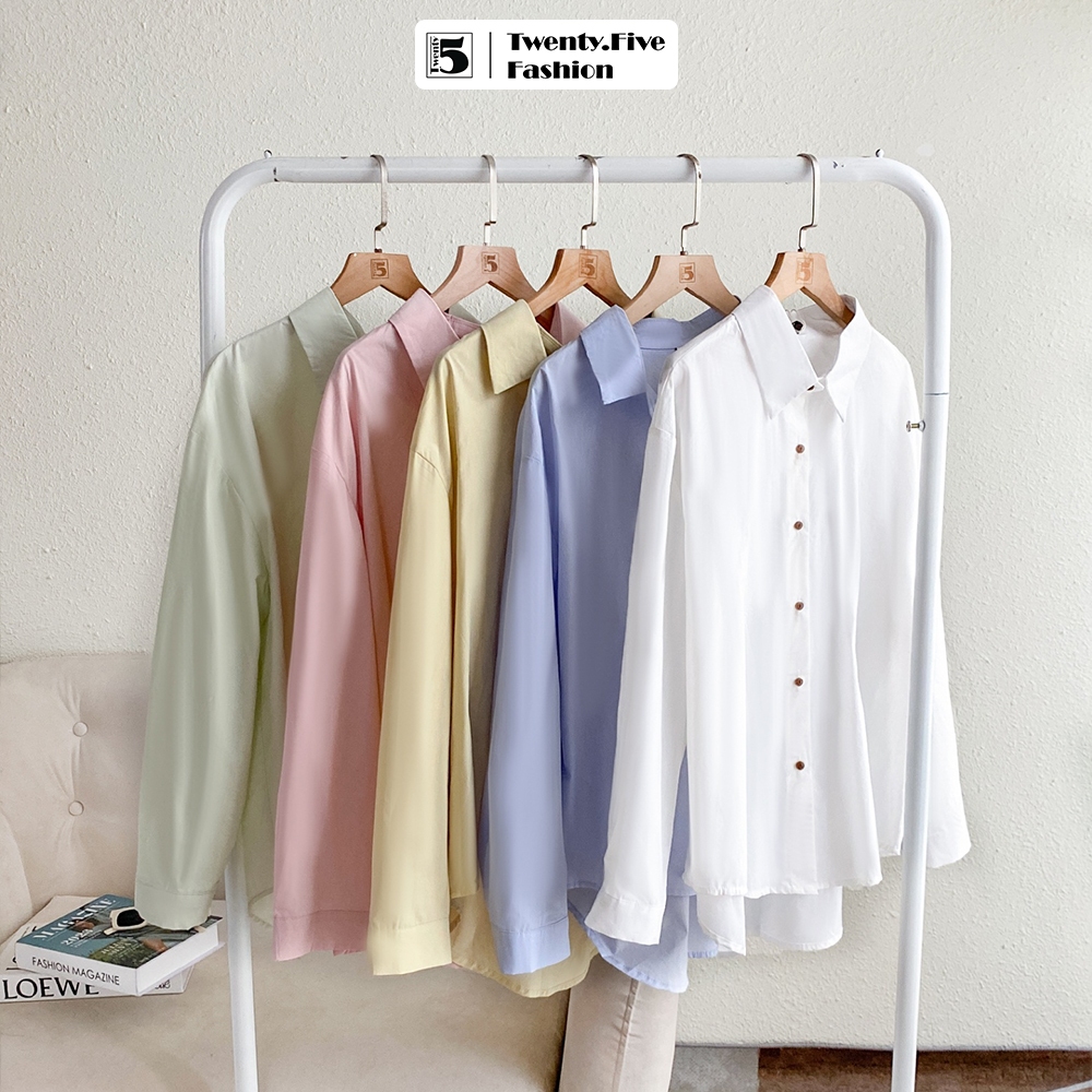 Áo sơ mi nữ Twentyfive dài tay basic 5775