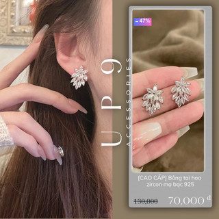 UP9 Bông tai nữ cao cấp đính đá đi tiệc Khuyên tai nữ kiểu phong cách Hàn Quốc dễ thương KT09