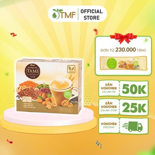 Bột ngũ cốc nảy mầm tami 25 gói ít ngọt dinh dưỡng giảm cân tâm minh foods