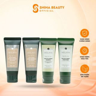  TEST MINI Dầu Gội Gừng Gừng Hà Thủ Ô Weilaiya Giảm Rụng Tóc Kích Mọc Tóc Nhanh Hợp Mọi Da Đầu   gội 20ml + xả 20ml  