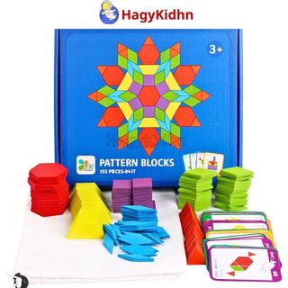 Đồ Chơi Xếp Hình 155 Chi Tiết Hagykidhn Ghép Hình Sáng Tạo Bằng Gỗ Giúp Bé Phát Triển Trí Tuệ
