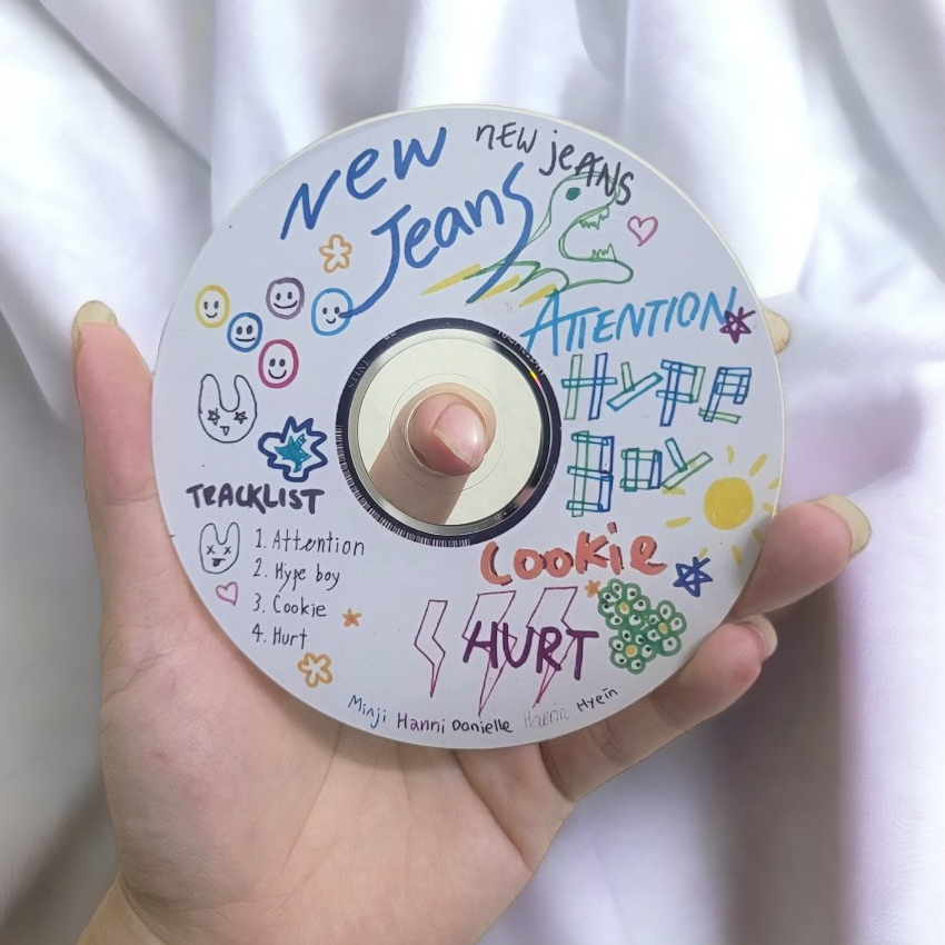 ĐĨA CD NewJeans : Album Fanmade Version ⭐️ Đĩa CD Decor - Tặng Bọc Đĩa - Đĩa CD Trắng Có Thể Ghi