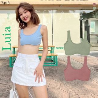 Áo croptop nữ hai dây lai TOPTIFY kiểu hai dây sát nách cúp ngực Poppy Top AC69