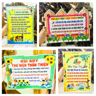 Nội quy thư viện lớp em. khổ a3.