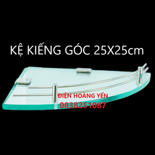 Kệ kính góc inox 304 - kệ kiếng góc nhà tắm - kệ góc phòng tắm-kệ kính góc 1 tầng