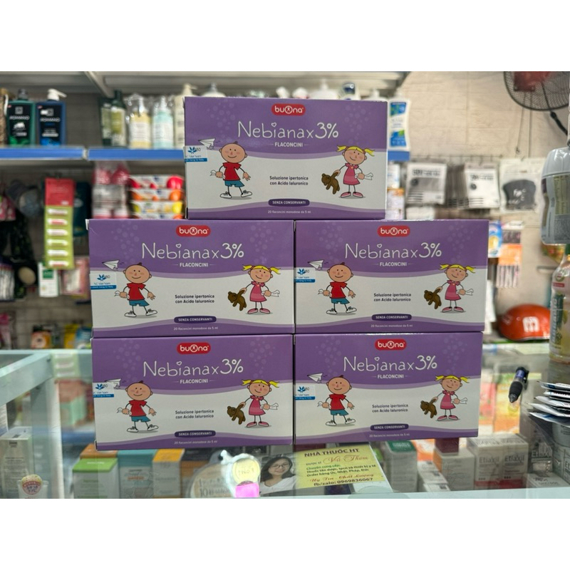 Nebial 3% lọ và Hộp Tép - Muối ưu trương 3% Nhập khẩu chính hãng