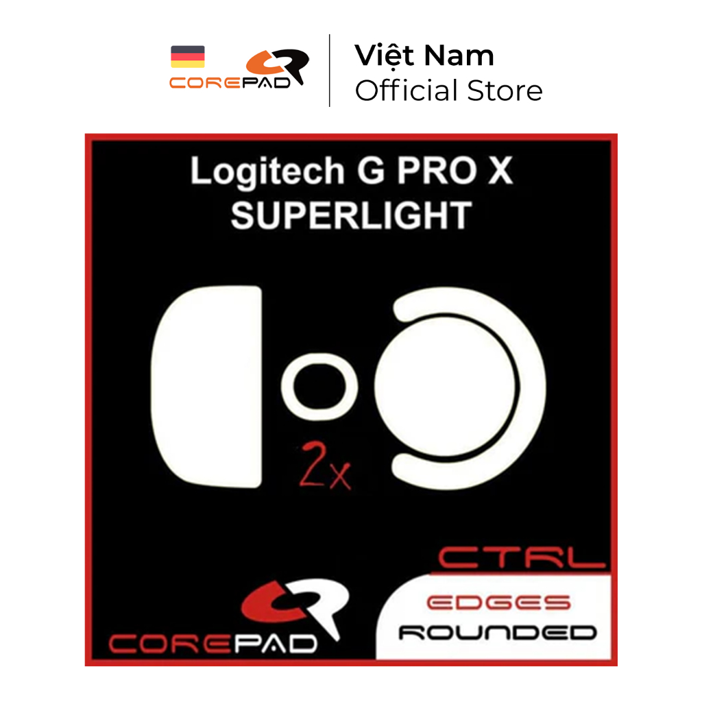 2 Bộ Feet chuột thay thế PTFE Corepad Skatez CTRL - Logitech G PRO X SUPERLIGHT 1 - Corepad Official