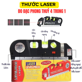 Thước Laser Đo đạc Phong thuỷ 4 trong 1 Pro3 kèm pin