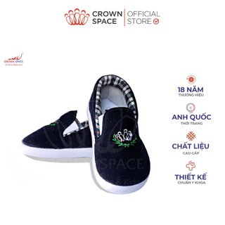 Giày Vải Tập Đi Bé Trai Bé Gái Đẹp Crown Space Royale Baby Cao Cấp 132_857 Size 3-6 cho bé 1-3 Tuổi