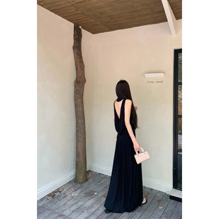 ĐẦM THUN LẠNH NỮ DÁNG DÀI HỞ LƯNG SANG CHẢNH ULZZANG