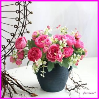 Lọ Hoa Mẫu Đơn Hàn Quốc Hoa Lụa Đẹp Trang Trí Nhà Cửa, Để Bàn Cô Giáo, Quầy Lễ Tân  Anhome LH-05