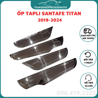 Ốp Trang Trí Tapli Cánh Cửa Xe Hyundai Santafe 2019- 2020- 2021-2022-2023-2024, Hàng TiTan Cao Cấp