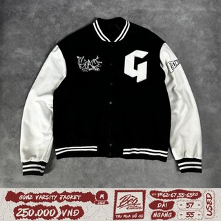 Áo khoác gonz varsity jacket unisex size m dài 50, ngang 45