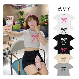 Áo croptop nữ NƠ REN XINH form ôm body siêu tôn dáng đủ màu basic