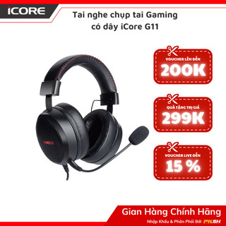 Tai nghe chụp tai Gaming có dây iCore G11 - chất âm đẩy mạnh, đệm tai êm, điều chỉnh độ dài vừa vặn