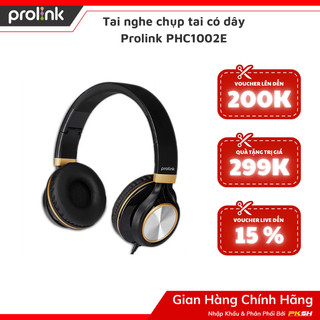 Tai nghe có dây Prolink PHC1002E - củ loa bán mở, hỗ trợ mic đàm thoại giảm ồn, có thể gấp gọn