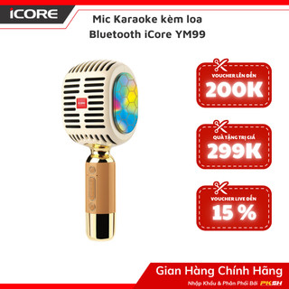 Micro Karaoke kèm loa Bluetooth iCore YM99 - Hàng chính hãng