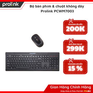 Bộ bàn phím và chuột vi tính không dây Prolink PCWM7003 - Hàng phân phối chính hãng