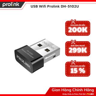 USB Wifi Prolink DH-5102U - kết nối bằng tần kép 2.4 GHz và 5Ghz, tốc độ cực nhanh lên đến 433 Mbps