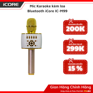 Micro kèm loa bluetooth iCore IC-M99 - loa kép stereo sống động, pin dùng đến 6 tiếng