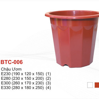Combo 10 chậu nhựa nâu e330 kt 28x18 - chậu trồng cây - chậu trồng hoa