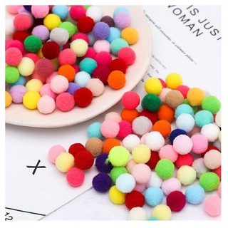 200 viên Pom Pom size 8mm - 10mm loại tốt làm slime, trang trí toru_slime tphcm