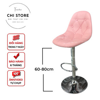 Ghế Xoay Makeup, Ghế Ngồi Quầy Lễ Tân, Chụp Hình Mặt Da Tựa Cúc Điều Chỉnh Độ Cao Và Xoay 360 Độ