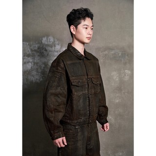 BEVIS DENIM JACKET (BROWN) - ÁO KHOÁC DENIM (NÂU)