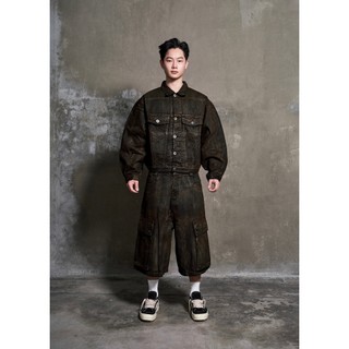 BEVIS DENIM JACKET (BROWN) - ÁO KHOÁC DENIM (NÂU)