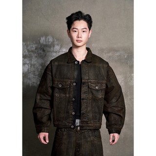 BEVIS DENIM JACKET (BROWN) - ÁO KHOÁC DENIM (NÂU)